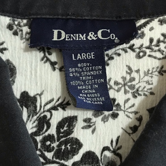 90s Vintage Black Denim Oversized Boyfriend Jacket Shacket - Picture 10 of 14